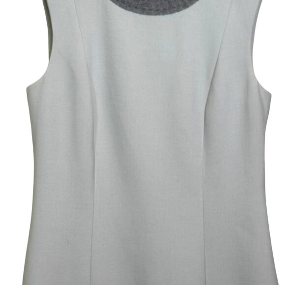 Peserico Made in Italy Size 42 US 6 Gray Knit Collar Sleeveless Shift Dress - Picture 3 of 7